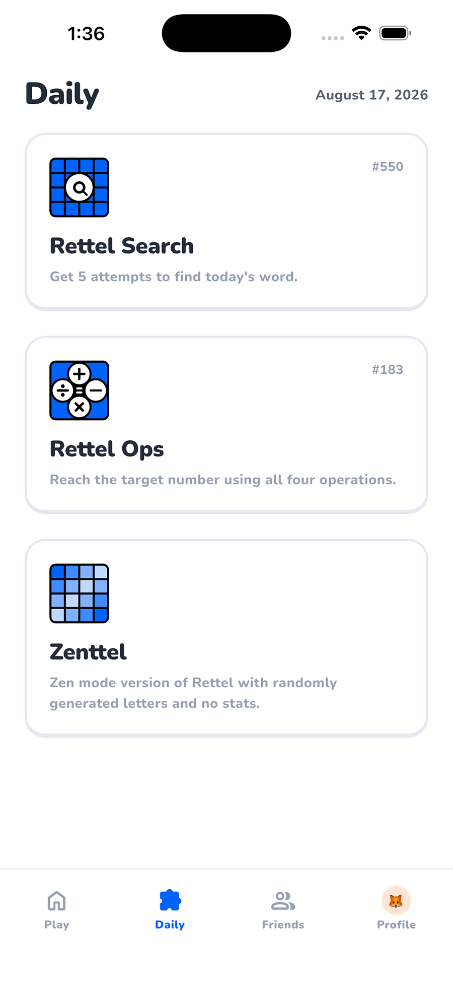 Rettel app screenshot